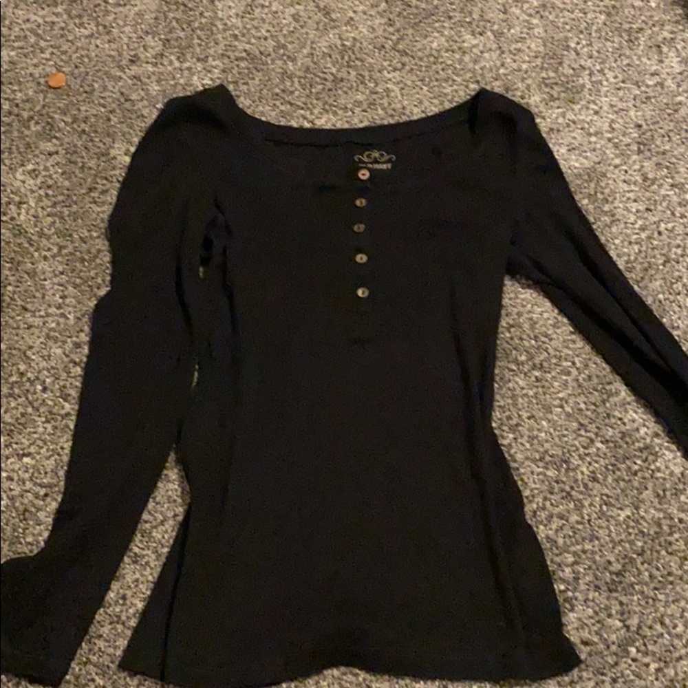 Black shirt with buttons